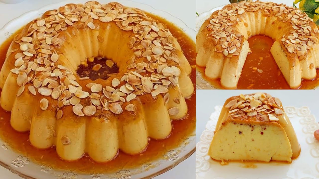 أطيب فلون كريمي بدون فرن وبيض في 10 دقائق 🥄