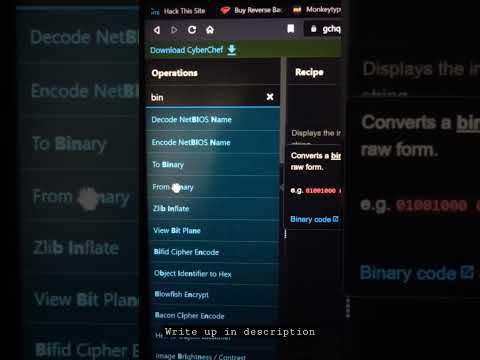 cyberchef | Binary to ASCII #ctf #cyberchef #cybersecurity #malayalam