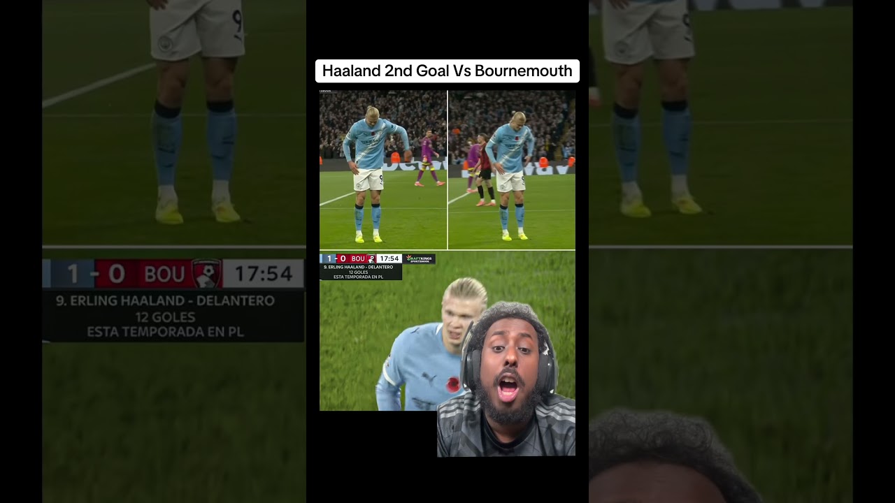 Haaland Scores His Second Goal as Man City Beats Bournemouth 2-1 ⚽