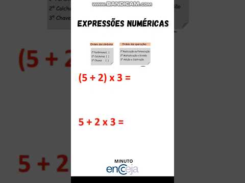 Minuto Encceja - Matemática - Expressões Numéricas - Aprenda e Revise! #encceja #matematica