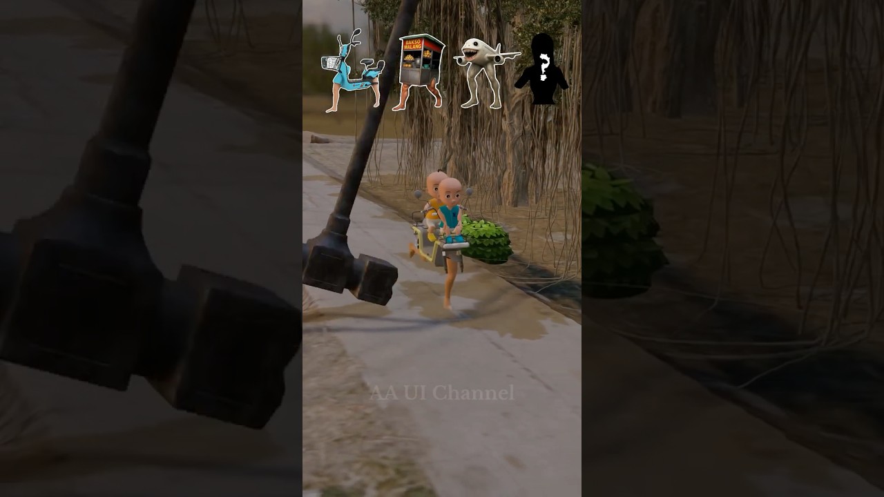 Tantangan Palu Raksasa dan Upin Ipin: Naik Sepeda Listrik dan Gerobak Bakso