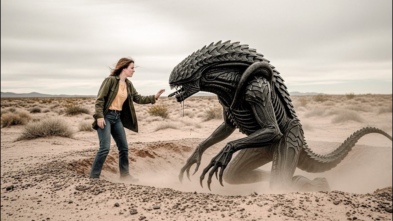 فتاة تكتشف مخلوق غريب في الصحراء ويصبح حاميها في فيلم Xeno 2O25 🏜️