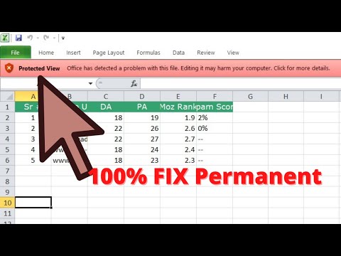 How to Disable Protected View in Excel Permanently