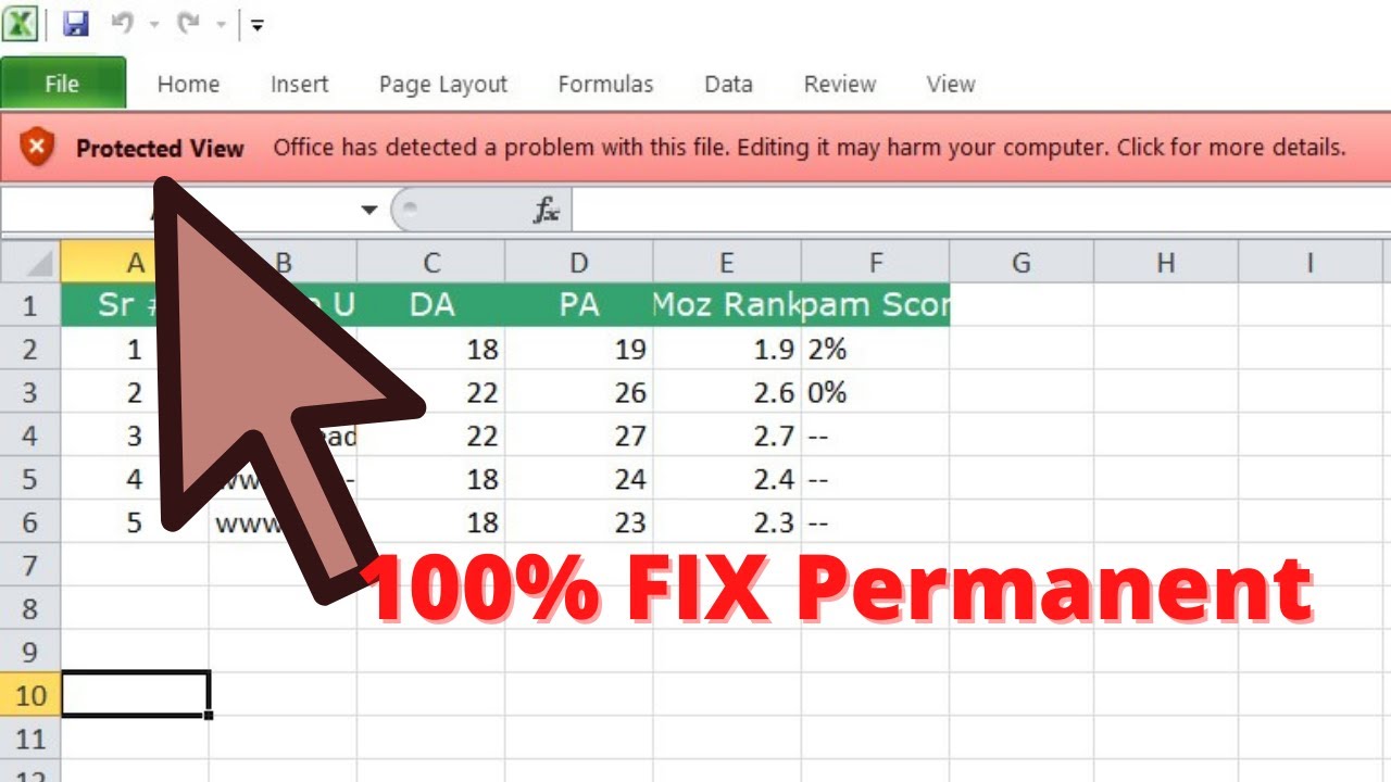 Easily Disable Protected View in Excel Permanently for All Versions