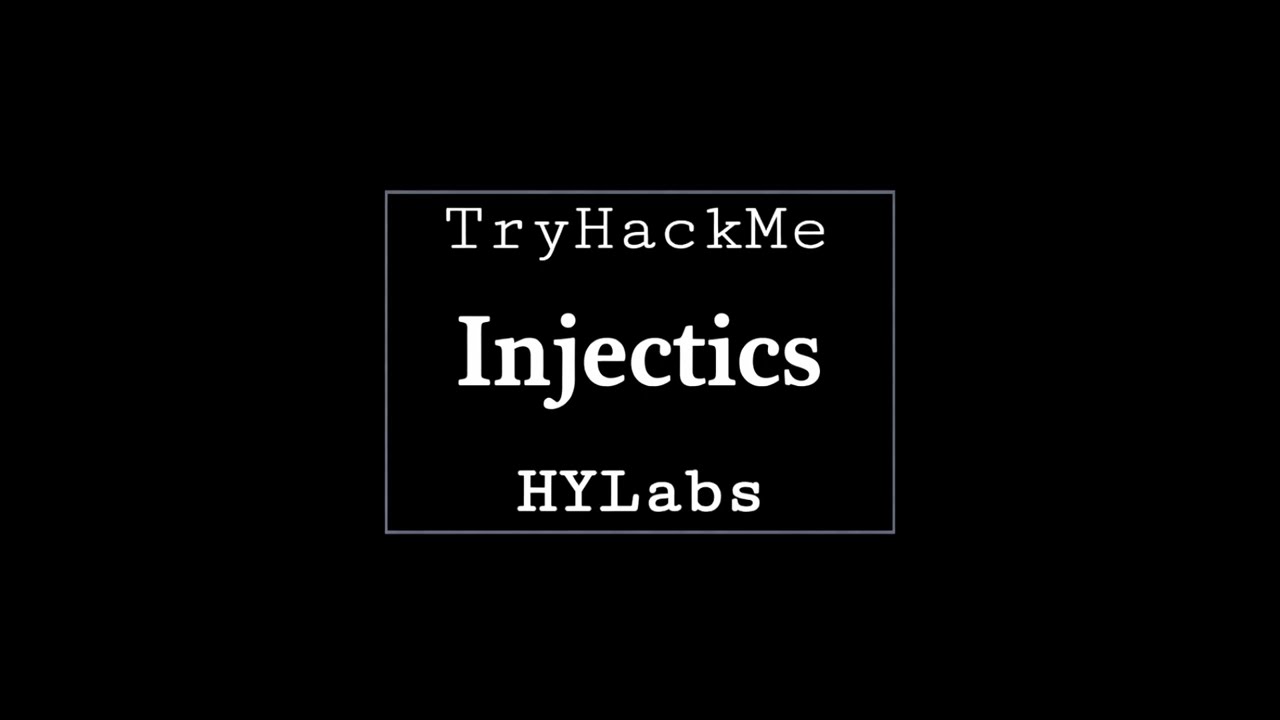 Injectics - TryHackMe Walkthrough 🛡️