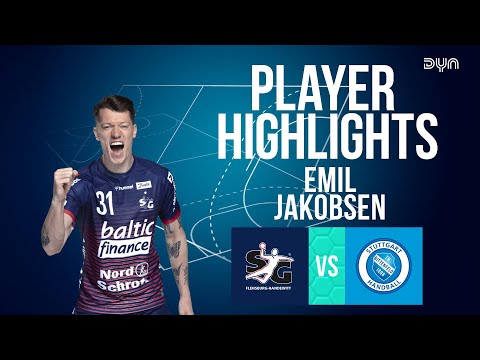 Emil Jakobsen Highlights vs. TVB Stuttgart | DAIKIN HBL | Dyn Handball