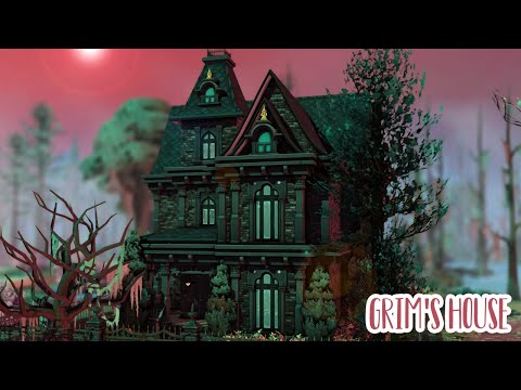 The Grim Reaper's House 🕸🕷🖤...(Sims 4 Speed Build)