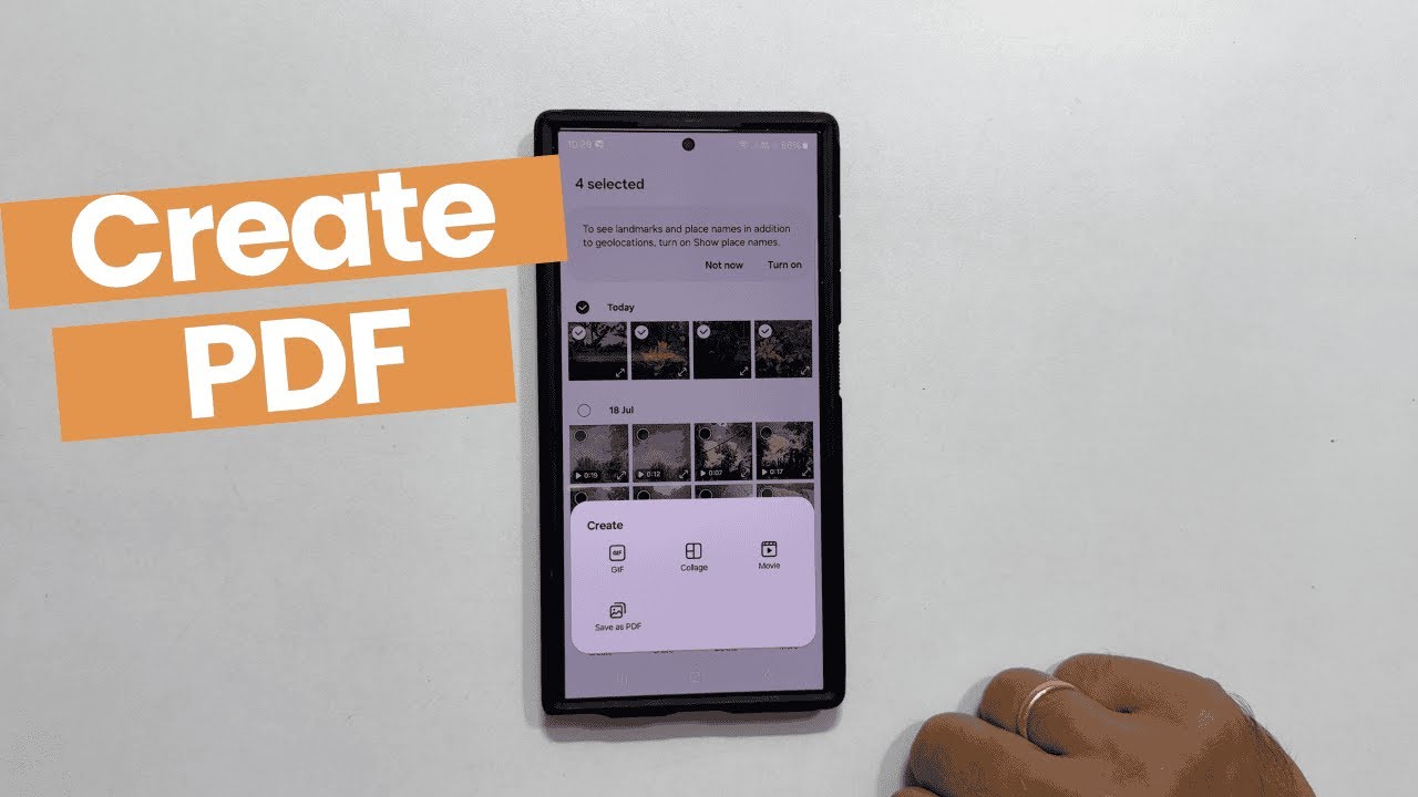 Easily Convert Multiple Photos into a PDF on Your Samsung Galaxy S24 π