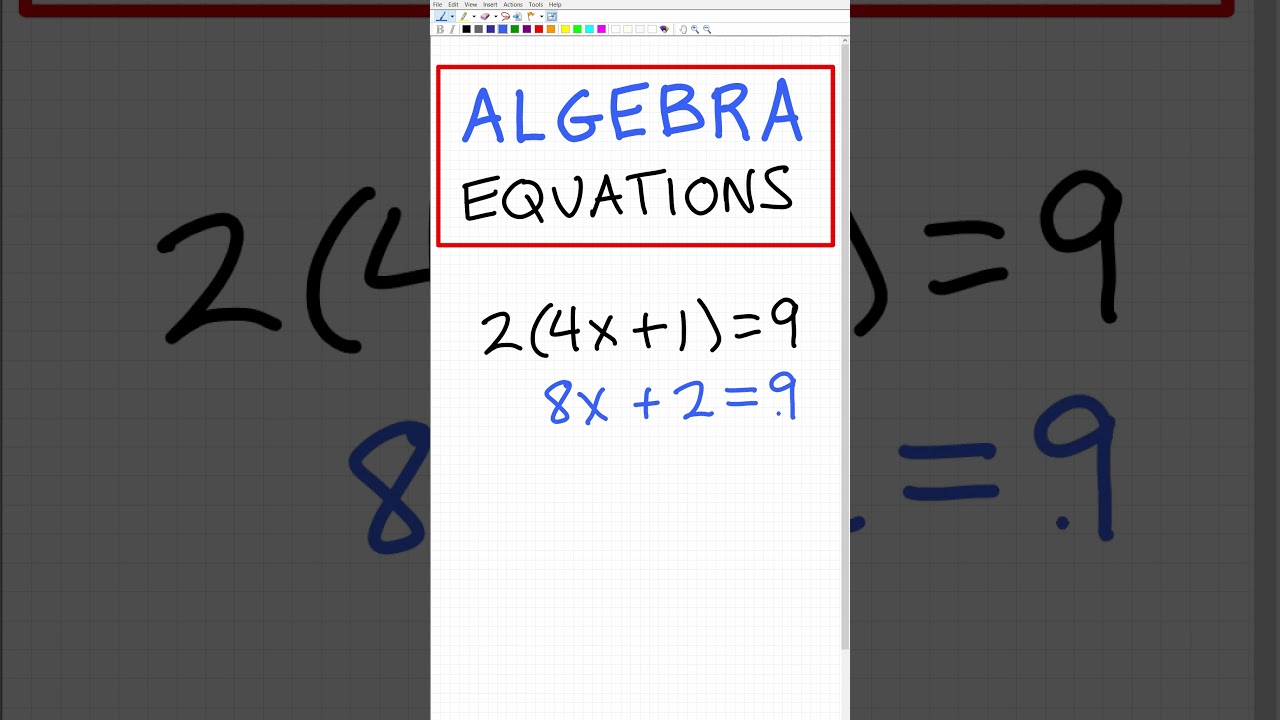 Basic Algebra Equations - Quick Practice for Solving One-Variable Linear Equations