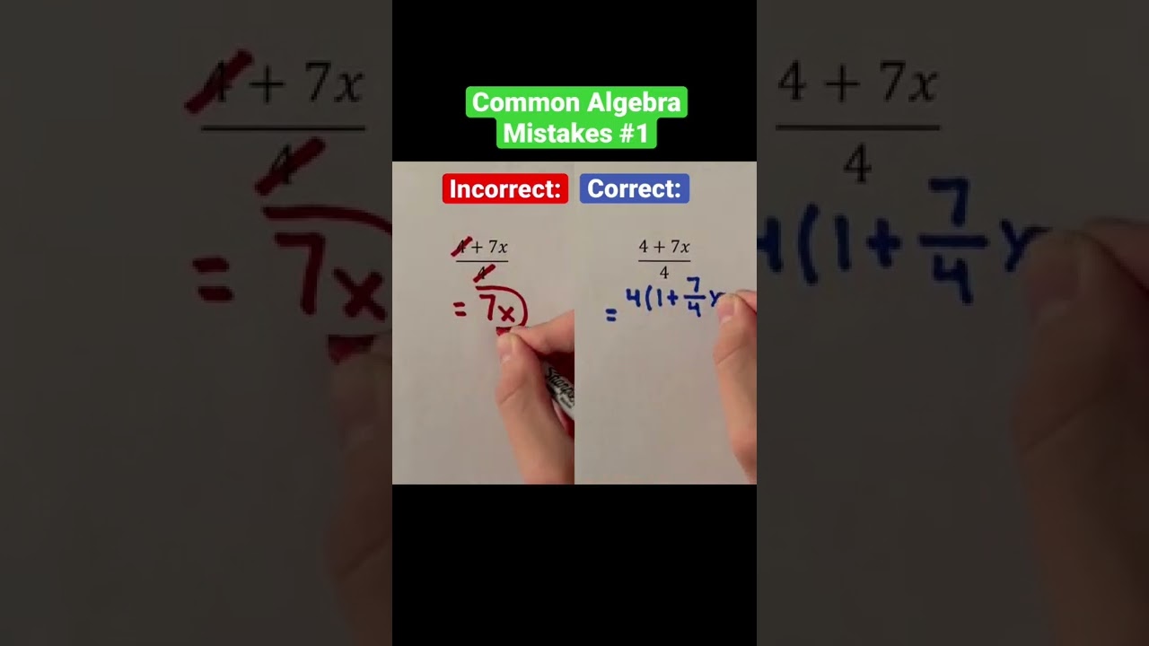 Top Algebra Mistakes to Avoid! 🔥 | Quick Math Tips