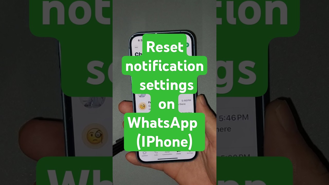 Reset notification settings on WhatsApp (IPhone)