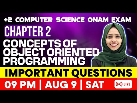 Plus Two CS  Onam Exam | Concepts Of Object Oriented Programming | Important Questions | Exam Winner