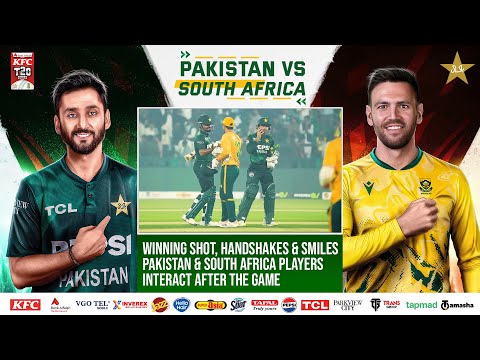 Winning Shot, Handshakes & Smiles | Pakistan & South Africa Players Interact After the Game 🤝🏏