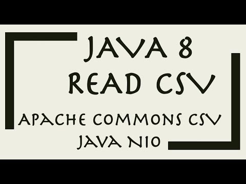 Read CSV with Java 8 & Apache Commons π