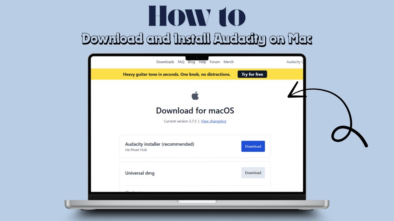 Guide to Downloading and Installing Audacity on Mac