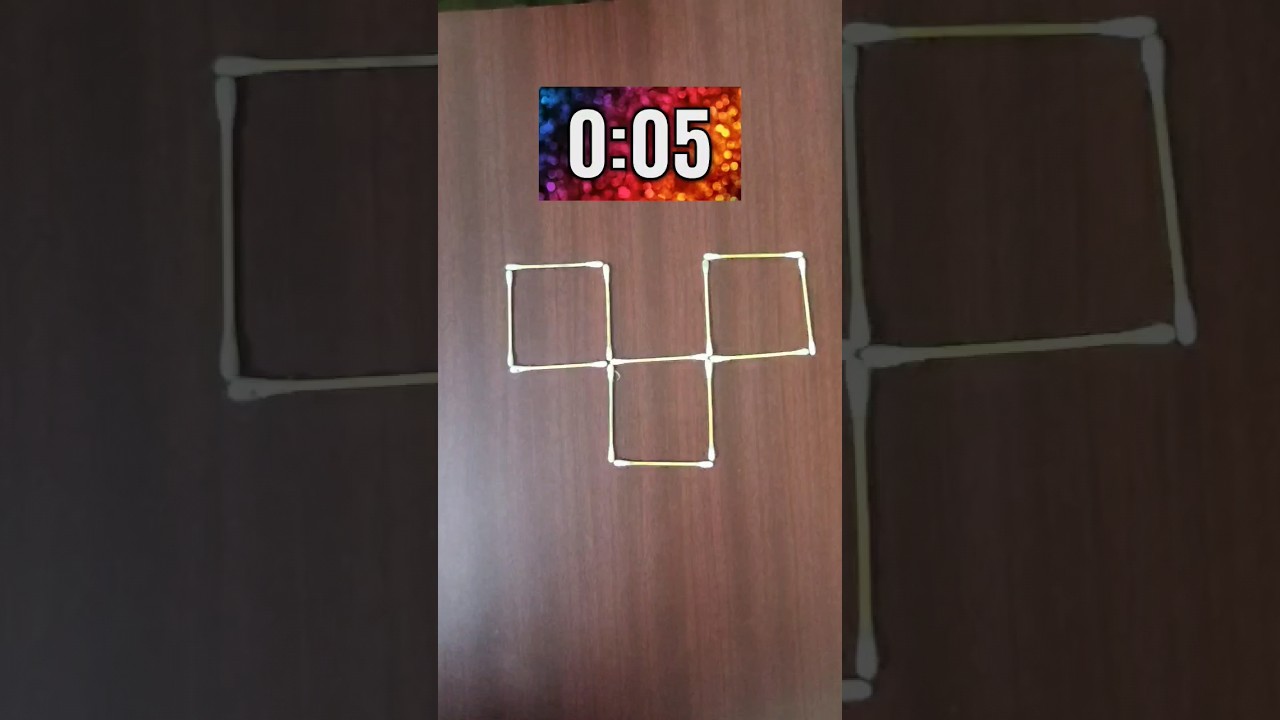 Create 5 Squares by Moving Just 3 Matchsticks! ๐งฉ