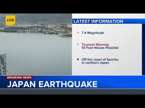 7.5 Magnitude Earthquake Hits Japan, Tsunami Warning 🚨