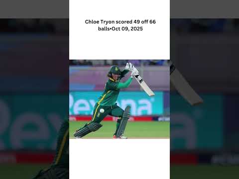 Chloe Tryon scored 49 off 66 balls• #cricketnews #cwc2025