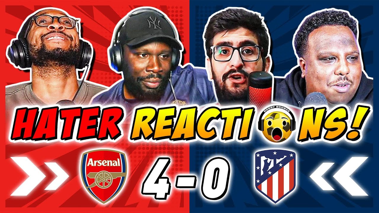Arsenal Dominates Atlético Madrid 4-0! Rivals & Haters React 🤣