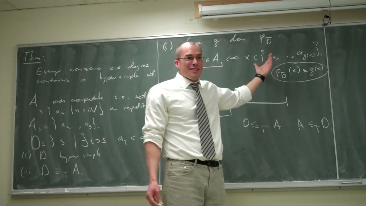 Mastering Computability Theory: Lecture 19 with Bart Kastermans π§