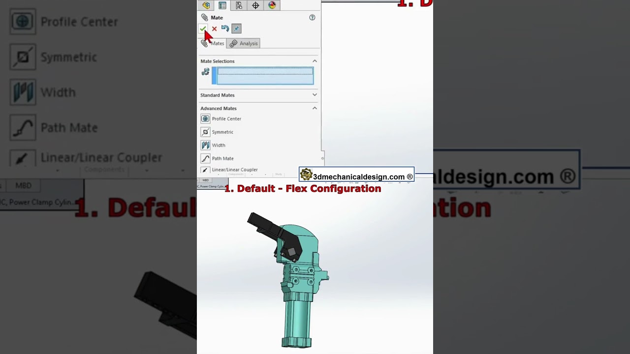 SolidWorks Configurations: Flexible & Clamp Setup