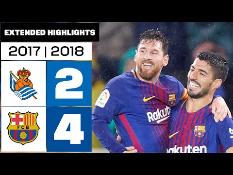 Real Sociedad 2-4 FC Barcelona 2017/18 | RESUMEN ampliado