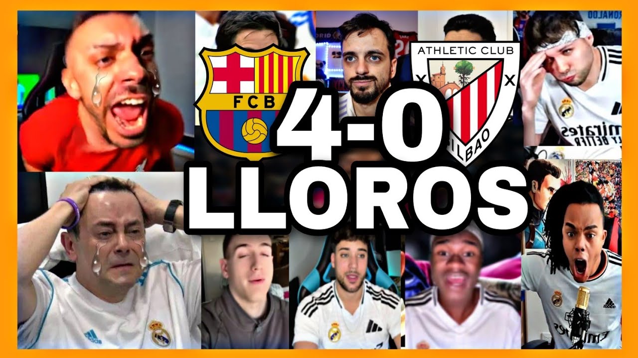 Mejores LLOROS Madridistas en Barcelona 4-0 Athletic ⚽