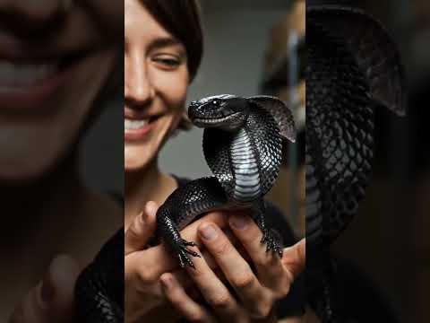 BLACK COBRA 🐍 AI TRENDING VIDEOS #generativeart #artificialintelligence #funny #relaxing