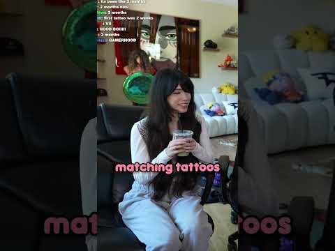 matching tattoos after 1 month, huh...  #sakurashymko #jasontheween #valkyrae #emiru