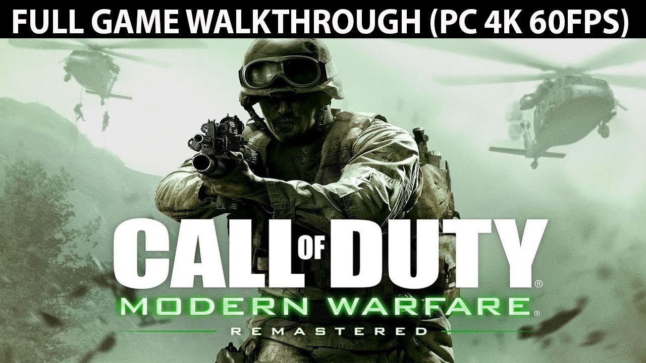 Call of Duty MW Remastered Full Walkthrough 4K 60FPS