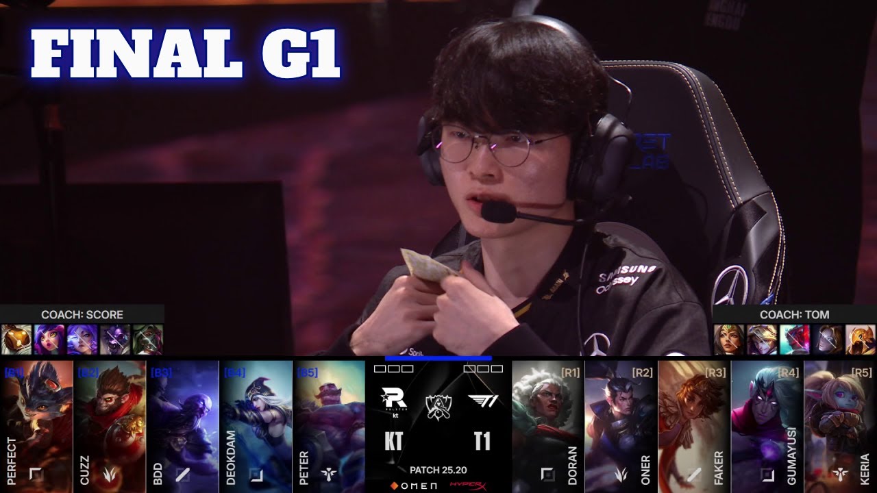 KT vs T1 G1 | LoL Worlds 2025 Finals 🔥