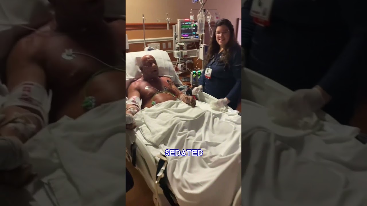 UFC heavyweight champion Mark Coleman is awake in hospital after saving his parents from a fire!
