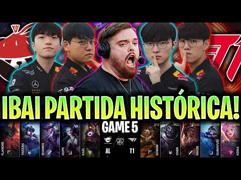 IBAI CASTEA LA MEJOR PARTIDA DEL MUNDIAL! 😱SERIE HISTÓRICA!🔥 | T1 vs AL Game 5 WORLDS 2025 CUARTOS
