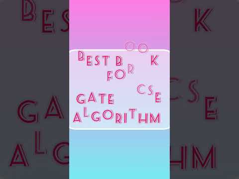 Best book for Algorithms Gate Cse