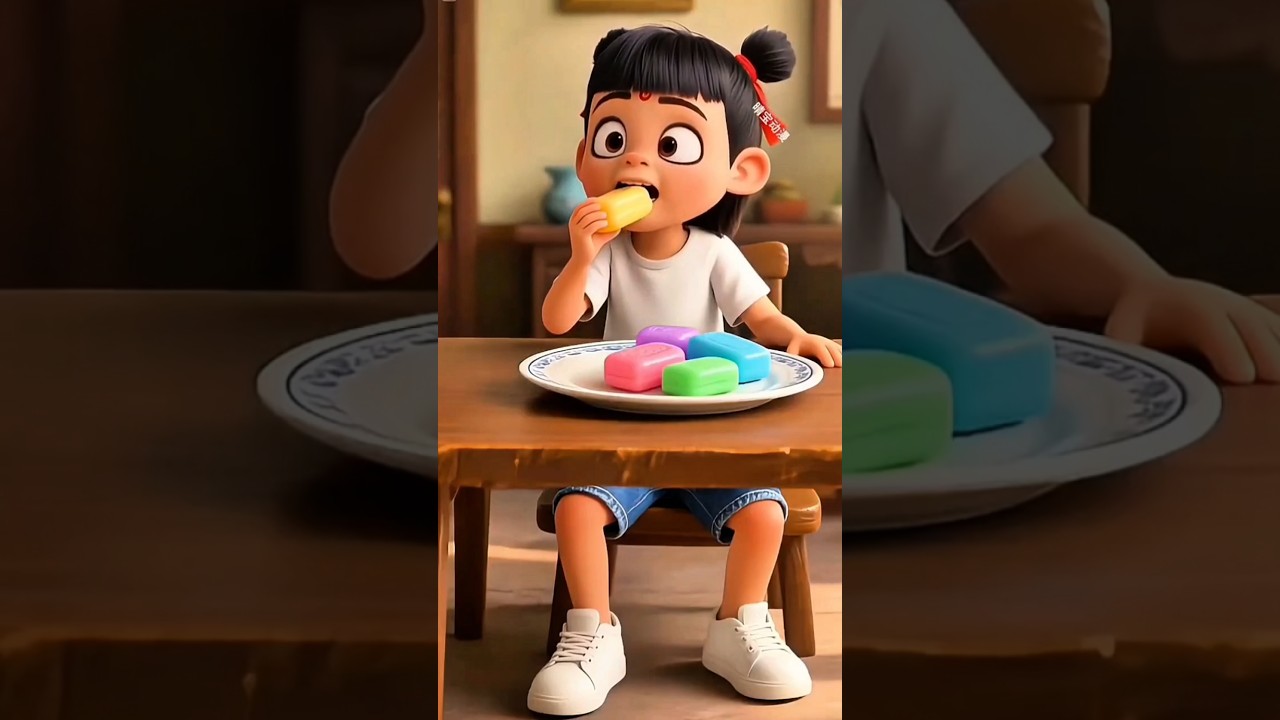 Nezza Bisa Makan Sabun Warna-warni! 🧼 #shorts