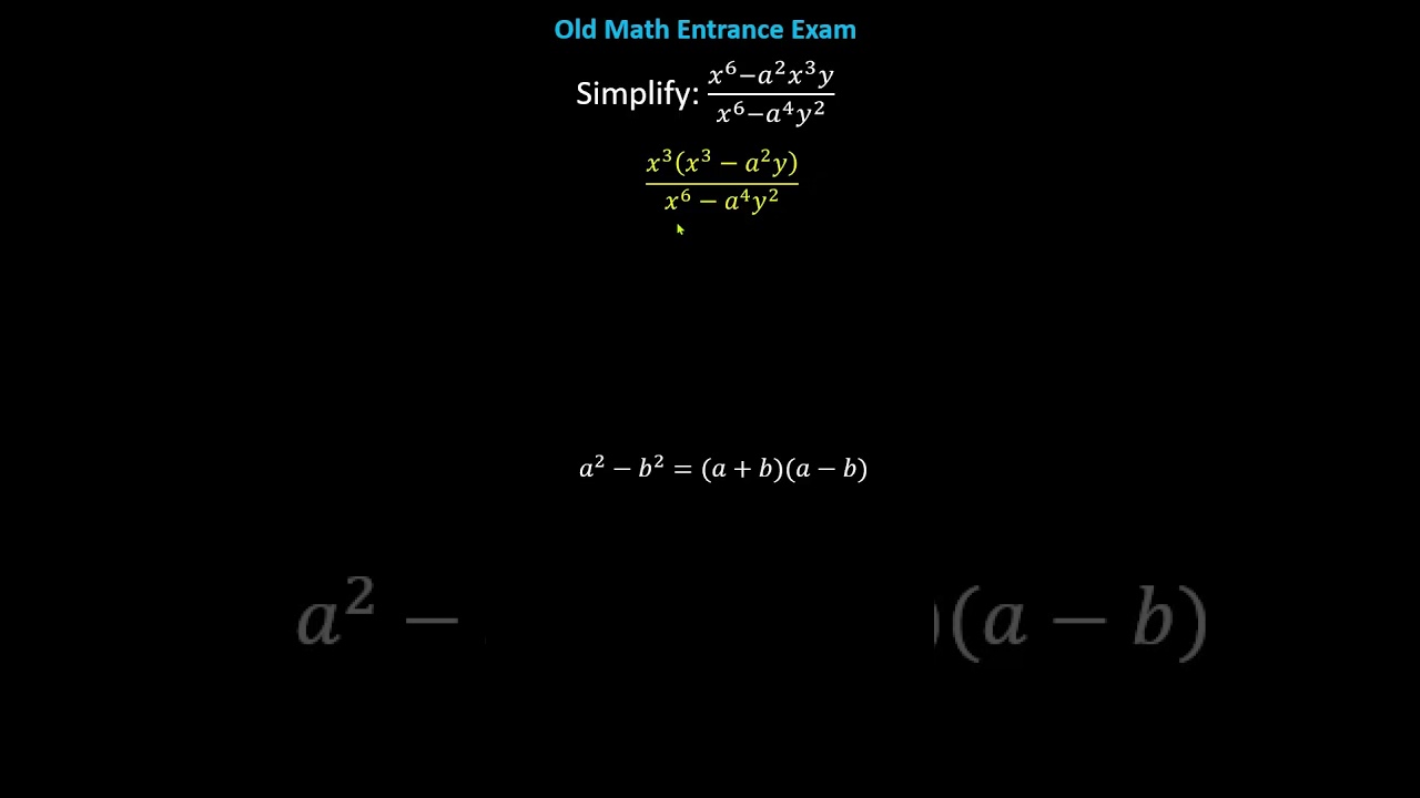 Math Challenge: Simplify a Rational Expression by Factoring #maths #math