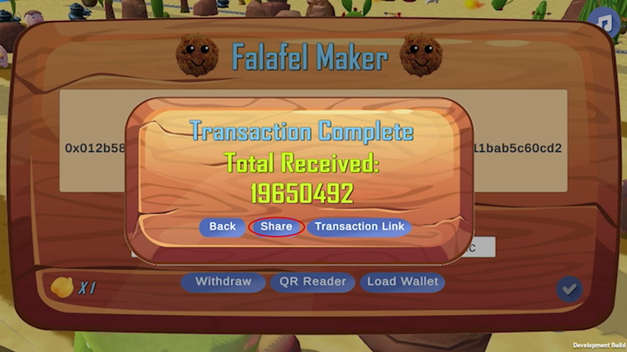 FALAFEL Blockchain Game: Earnings Withdrawal Demo 🎮