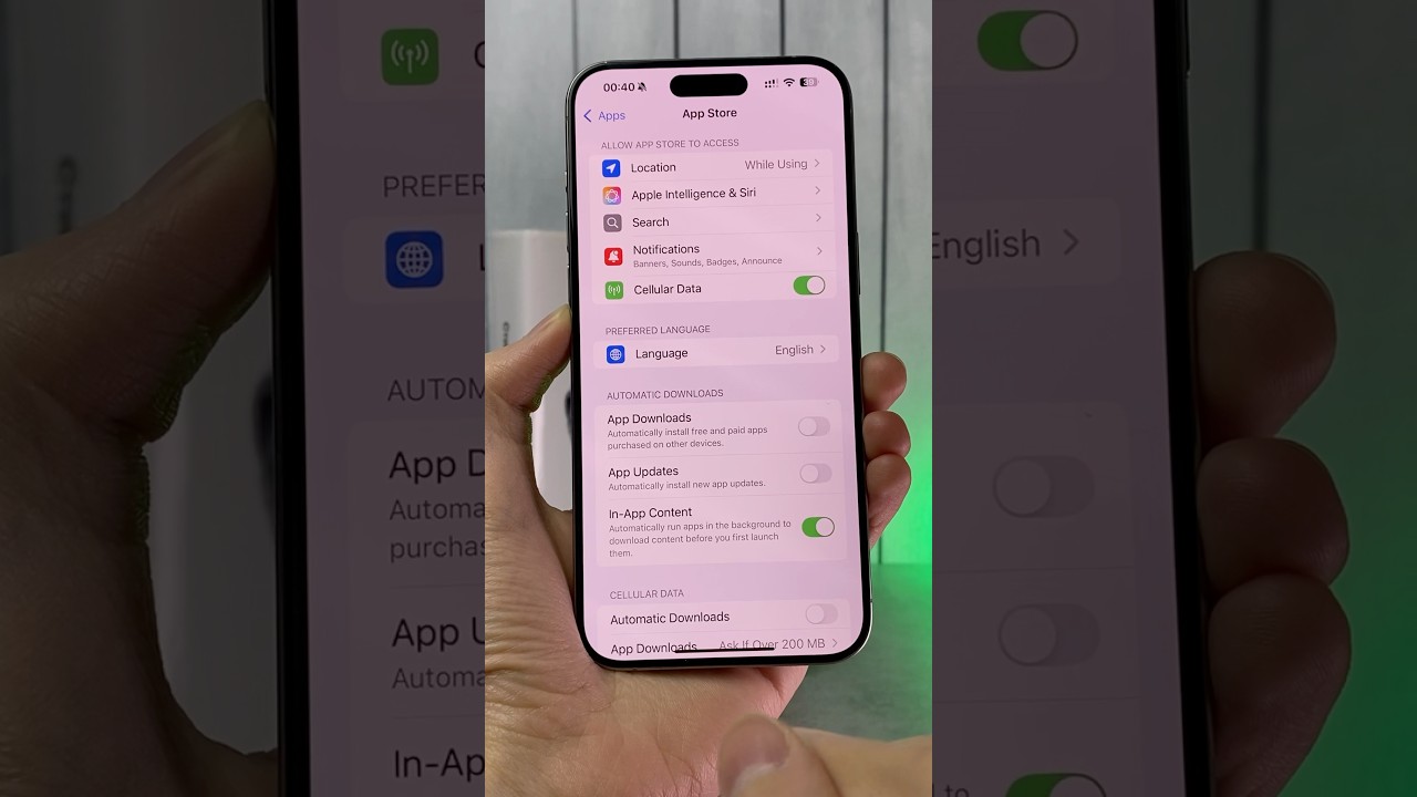 Auto update APPS on iPhone