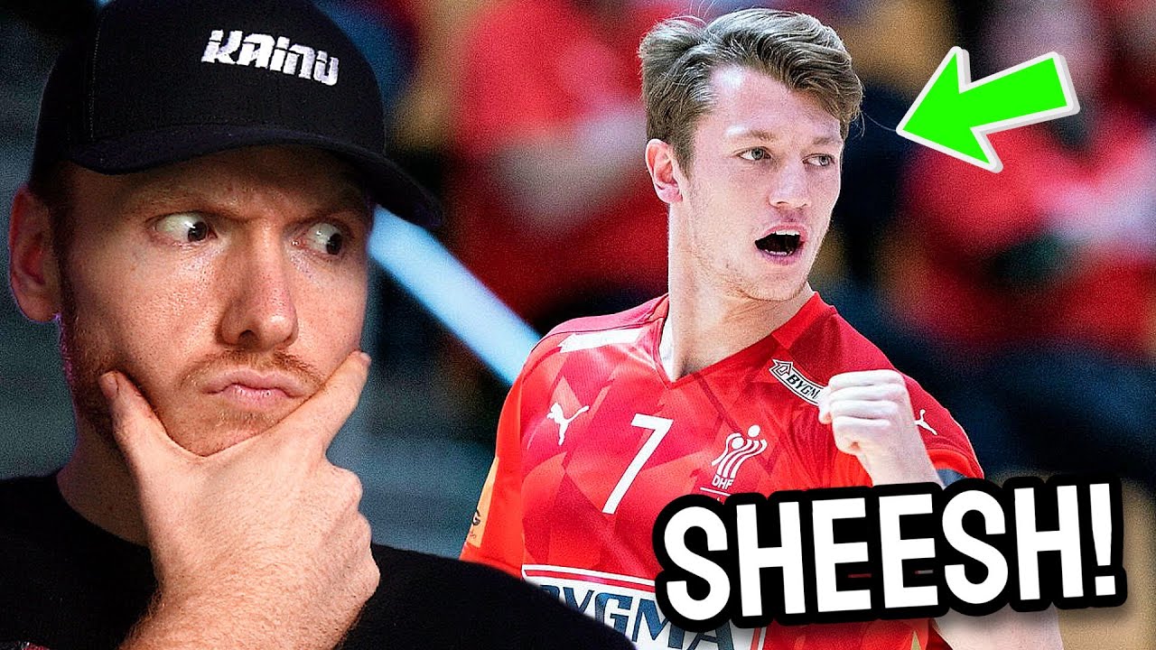 First Reaction to Exciting Handball Action with Emil Jakobsen! 🏐