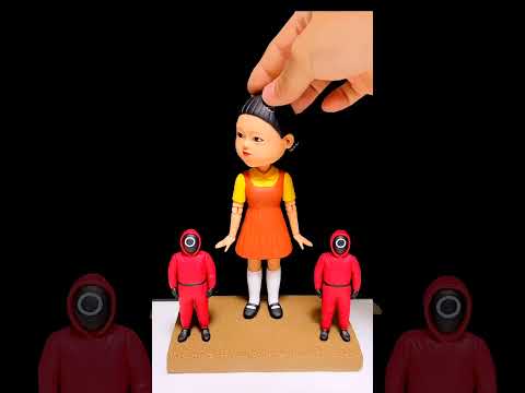 Squid Games' "One, Two, Three, Block" Brawl—Handmade Clay Bobbleheads Are Here!#shorts #clay