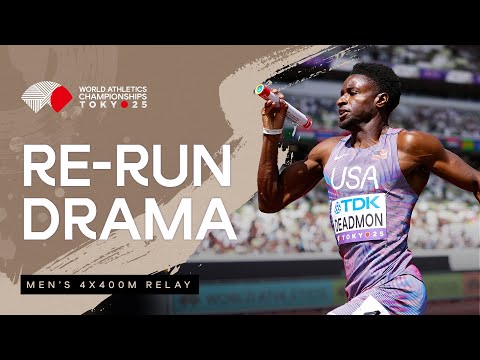 USA qualify for 4x400m final after post crash rerun | World Athletics Championships Tokyo 25