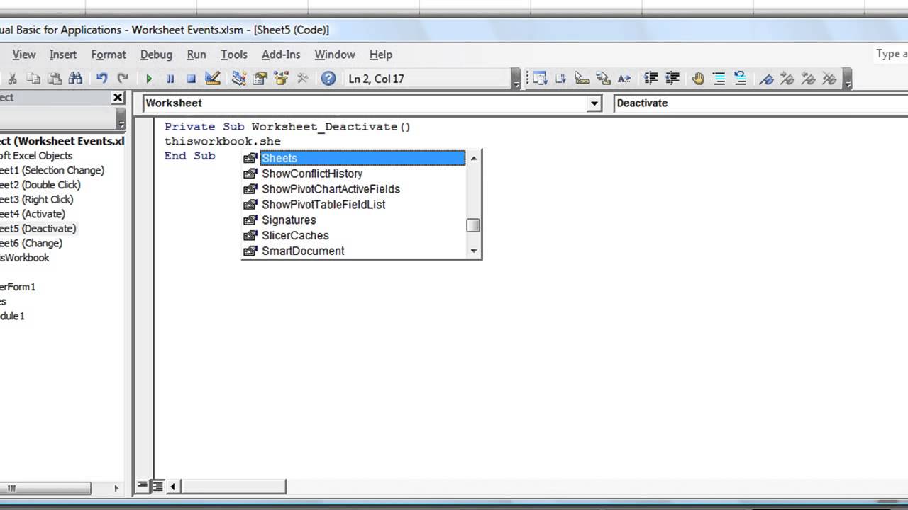 Excel VBA Events #6: How to Hide a Worksheet When Switching Sheets 🚪
