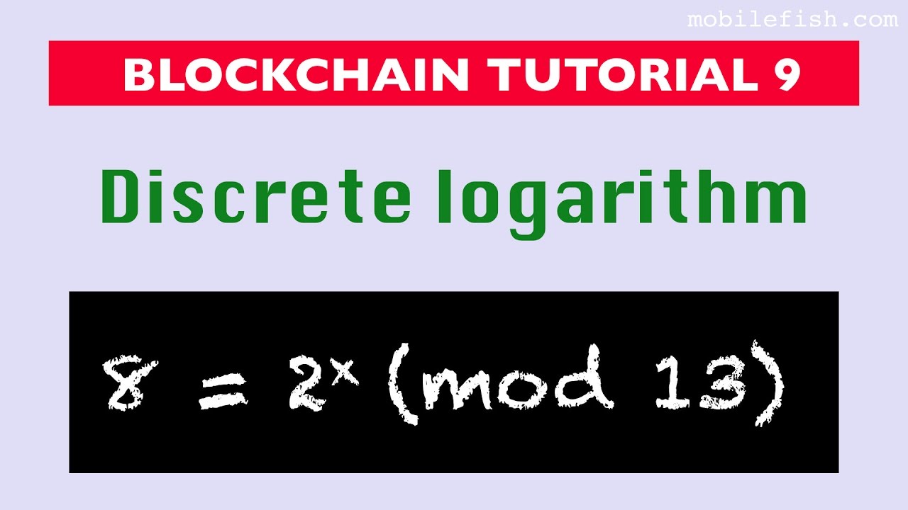 Blockchain Tutorial 9: Mastering Discrete Logarithms π