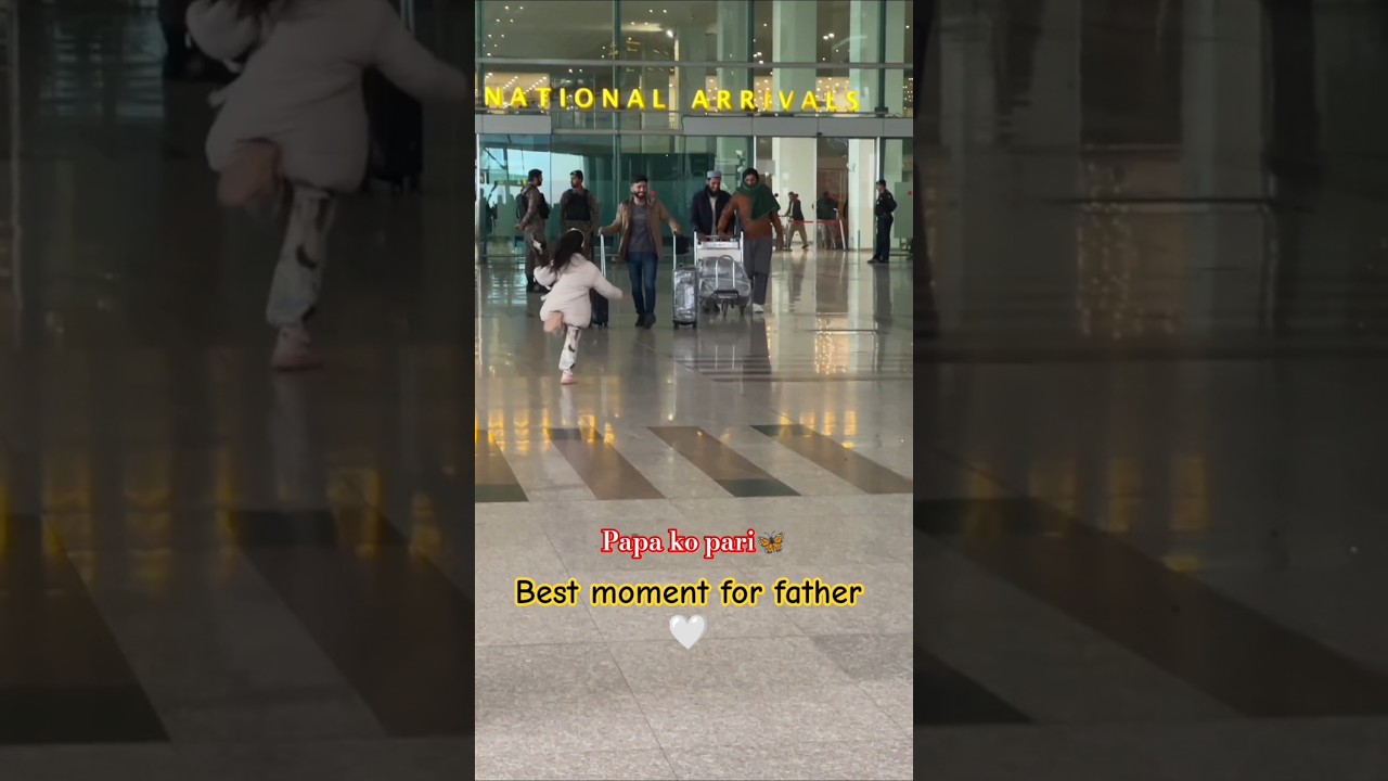Perfect Father-Daughter Airport Moment ✈️