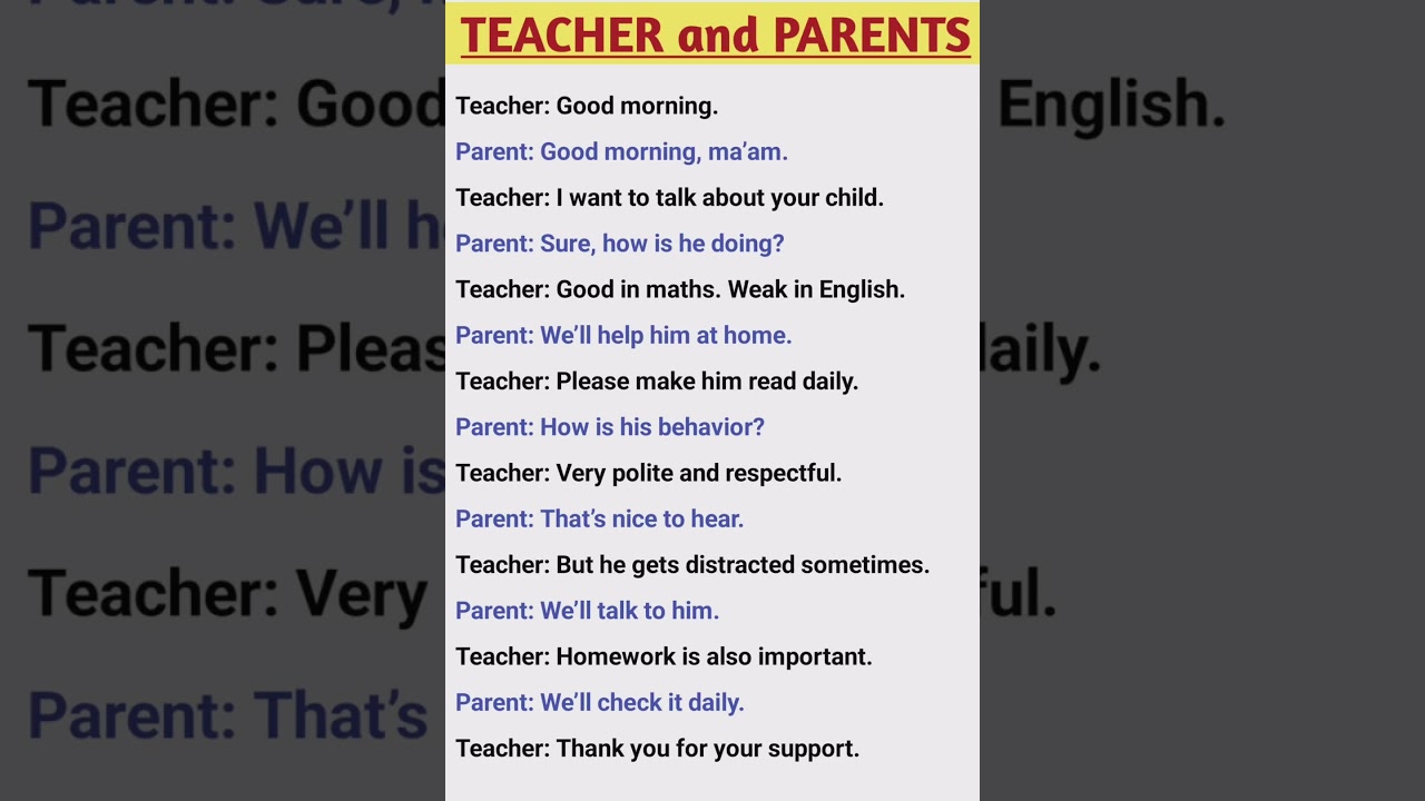 Teacher-Parent Conversation 🤝