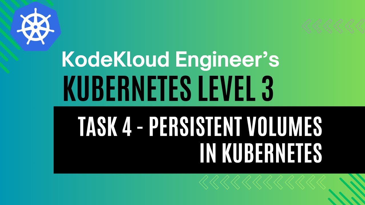 KodeKloud Engineer: Kubernetes Level 3 PVs Task