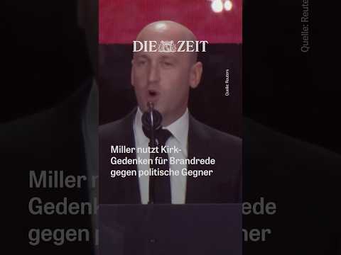 Stephen Miller hält Brandrede bei Gedenkfeier für Charlie Kirk