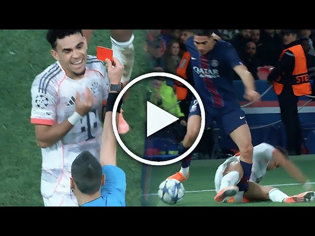 Achraf Hakimi Injury & Luis Diaz Red Card Shock in Champions League 2025 ⚽