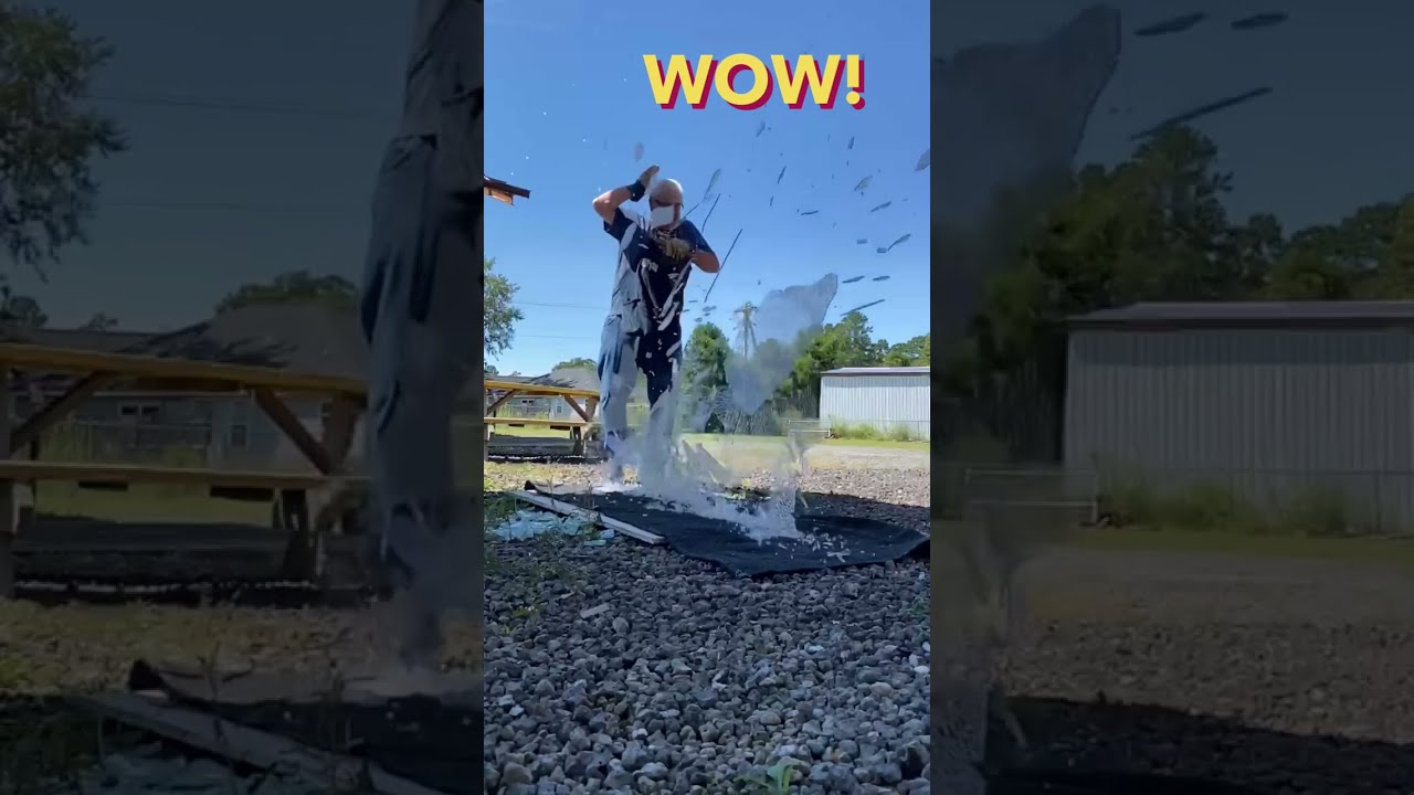 Tempered Glass Explosion in Slow Motion ⚠️