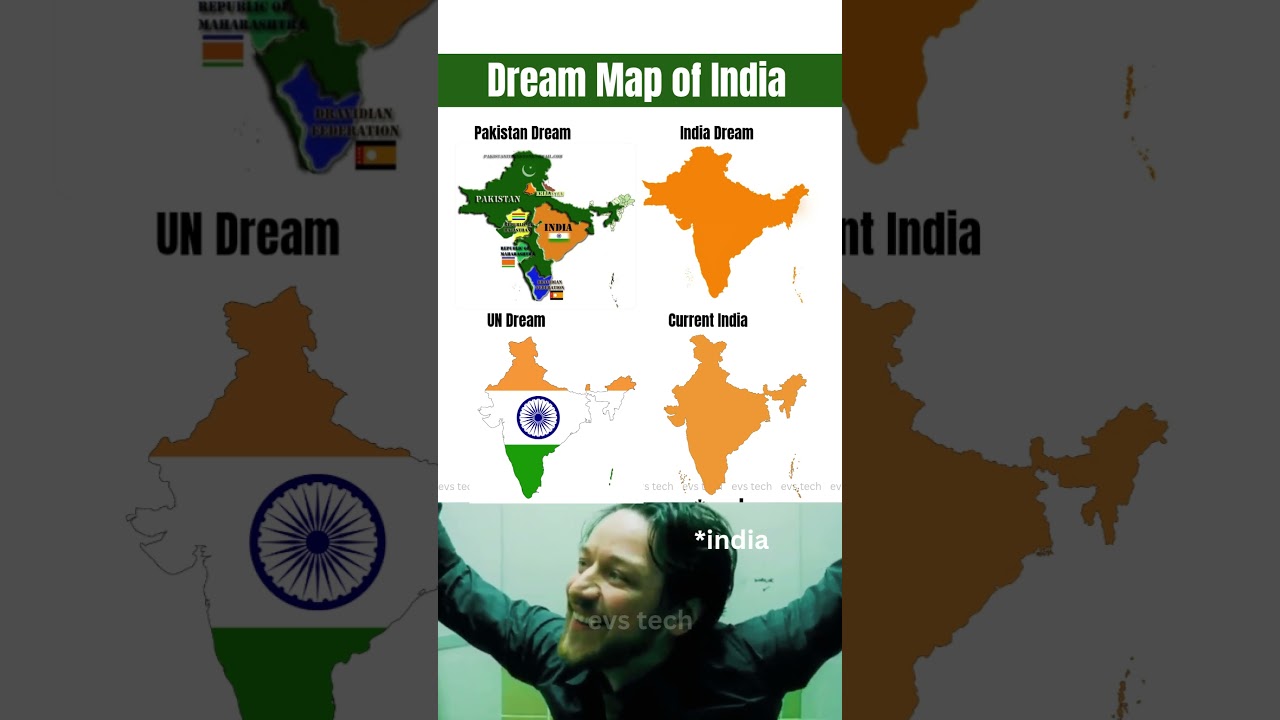 Dream Map of India, Pakistan & UN Territories 🌏